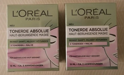 Loreal Paris Maske - Tonerde Absolue - 3 Tonerden und Malve - 2x 15 ml - Bild 1 von 3