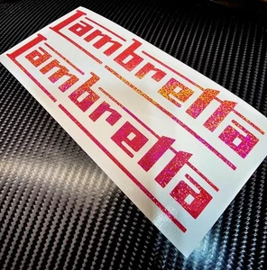 2x Adesivo Lambretta Adesivo Neon Rosa Scintille Tuta Scooter. Mod TI SX GP PK TV - Foto 1 di 1