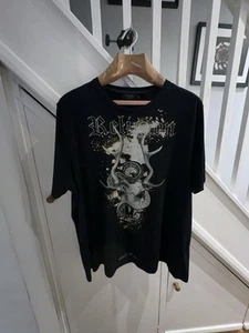 Religion East End Black Cotton Snake & Stag Graphic Print Lightweight T. 2XL XXL - Picture 1 of 13