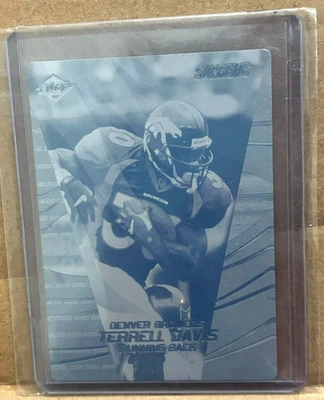 1/1 PLACA DE IMPRESIÓN DE BORDE DE COLECCIONISTA TERRELL DAVIS 1998 DENVER BRONCOS RB 1 DE 1 Foto 1 de 2