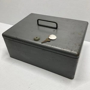 Vintage Erie Art Metal Company Aufbewahrungsschloss Box mit Schlüssel (guter Zustand) 12x9x5 - Bild 1 von 10