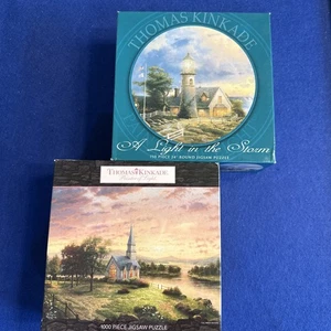 Lot Of 2 New Sealed Ceaco Thomas Kinkade 1000 & 750 Piece Jigsaw Puzzles - Picture 1 of 5