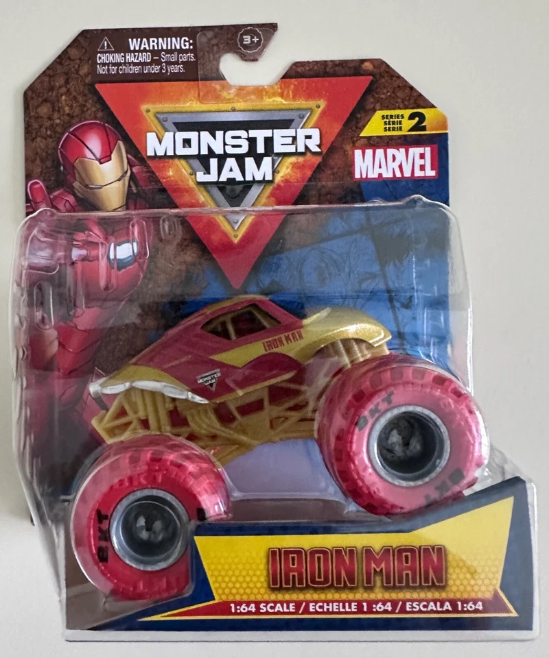NIB Monster Jam 1:64 Scale Truck - Marvel Iron Man 2024 Diecast Toy - Image 1 of 1