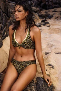 Bikini modello Mango con Ferretto Maculato Verde Vacanze Italiane VI24-135 - Imagen 1 de 3