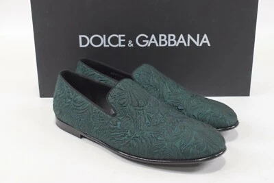 Dolce&Gabbana NWB Loafers / Slippers Size 41 8 US In Dark Green Floral Motif  - Image 1 of 4