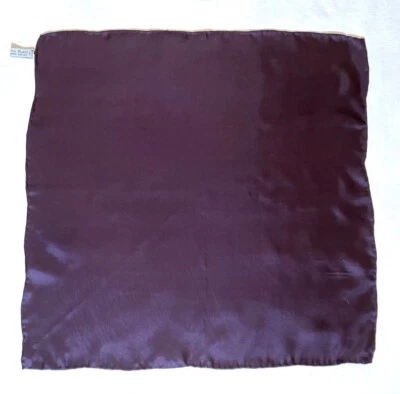 Vintage Bill Blass Purple Silk Pocket Square Hand Rolled Hem  17" x 17" - Image 1 of 2