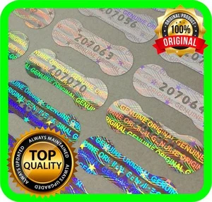 4998 Hologramm Etiketten, Siegel, Garantie, tamper evident, dogbone 20x7mm - Bild 1 von 7
