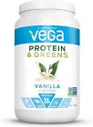 Vega Protein And Greens Vanilla 25 Servings, 26.8 oz  Plant Based Expires 6/2023