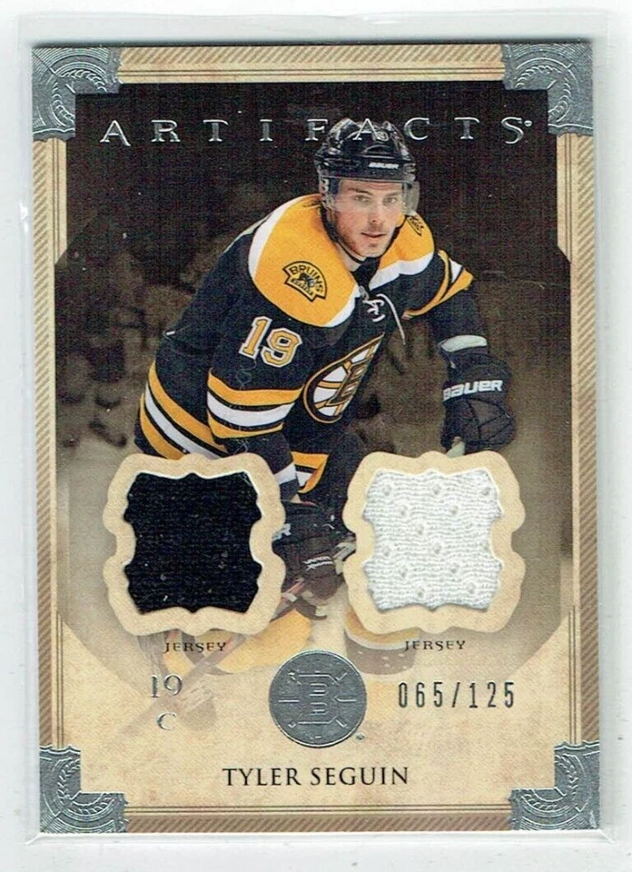 13-14 UD Upper Deck Artifacts  Tyler Seguin  /125  Dual Jerseys - Image 1 of 1