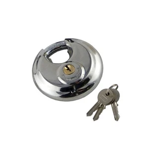 Nuovissimo lucchetto a disco argento resistente con corpo in acciaio inox 70 mm - Foto 1 di 1