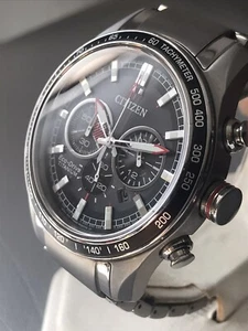Cronografo Uomo Originale Citizen Eco Drive Super Titanio CA4491-82E Solare - Foto 1 di 14