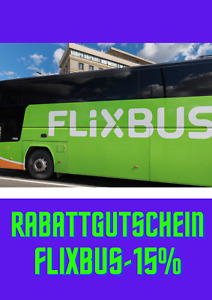 ✅ -15% FlixBus und FlixTrain Gutschein Coupon Discount Voucher ✅