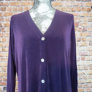 Units Damen Hemd Größe XL Knopfleiste lila pflaume transparent - Bild 1 von 8