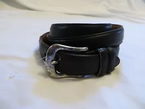 Coach Black Leather Belt 5900 Made in USA 0.8-0.9" Width Size 38 / 95 cm - Picture 1 of 12