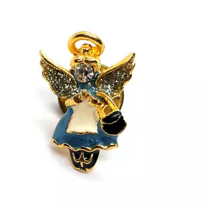 Engel Oma Anstecknadel Strass Revers Emaille Sammlerstück - Bild 1 von 3