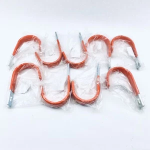 SET BESTEHEND AUS 9 STAHLHAKEN, ORENGE VINIL BESCHICHTET 5-1/2 ZOLL L 4ERV8 - Bild 1 von 4