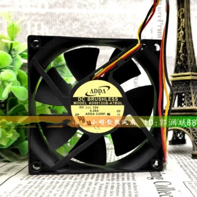 ADDA AD0812UB-A7BGL 8025 8cm 12V 0.26A 4-wire PWM Industrial Cooling Fan - Image 1 of 4