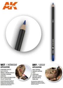 AK-Interactive Weathering Semi Grease Water Pencil - Dark Blue - Foto 1 di 1