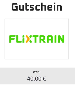 Flixbus Flixtrain Gutschein im Wert von 40,00 Euro, gültig bis 2027 - Bild 1 von 1