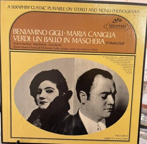 Verdi: Un Ballo in Maschera (A Masked Ball) Beniamino Gigli & Maria Caniglia NM - Picture 1 of 6