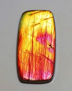 51Ct 4X21X44 mm Natural Purple Spectrolite Labradorite Fancy Cabochon Gem QJ-109 - Picture 1 of 2