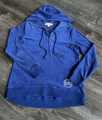 Sudadera Michael Kors Azul Real, Terciopelo, Talla S Foto 1 de 4
