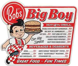 Publicidad impresa reproducción de anuncios de menú Big Boy de Bob de colección 17x12 - Imagen 1 de 1