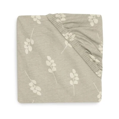 Jollein Spannbettlaken Spannbetttuch Jersey 70x140 cm Twig Olive Green - Bild 1 von 3