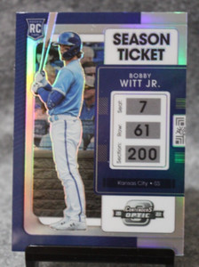 Bobby Witt Jr 2022 Chronicles Contenders Optic Season Ticket Holo Rookie Card 19