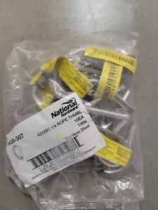 Cuerda de acero inoxidable National Hardware N830-307 de 1/4" - paquete de 10 - Imagen 1 de 2