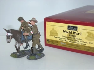 BRITAINS 23000 AUSTRALIAN ARMY MEDICAL CORPS SIMPSON AND HIS DONKEY FIGURE SET - Picture 1 of 2