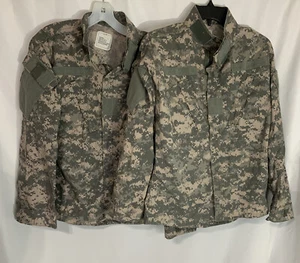 2) Army Military Issue ACU Shirt/Coat Size Small - Short Digital Camo Camouflage - Picture 1 of 6
