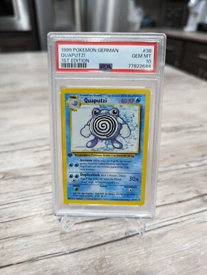 PSA 10 Pokemon German Deutsch 1st Edition Base Quaputzi Poliwhirl #38 - Image 1 of 4