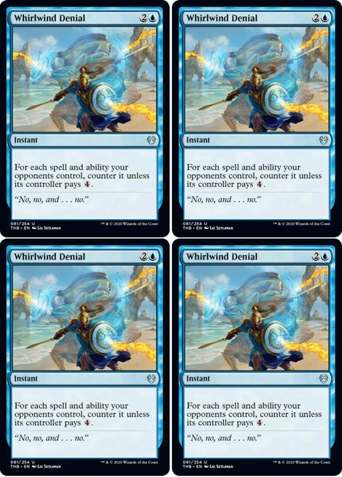 MTG - 4x WHIRLWIND DENIAL - Theros Beyond Death (U) - Image 1 of 1