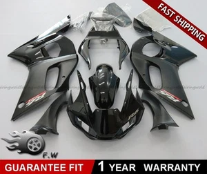 ABS Injection BLACK Bodywork Fairing kit for YAMAHA YZF R6 1998-2002 99 00 01 - Picture 1 of 2