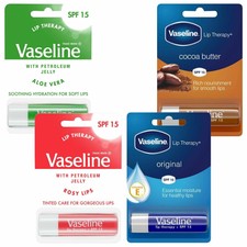 Vaseline Lip Therapy With Petroleum Jelly Balm Sticks, 2 Pack, 4gm