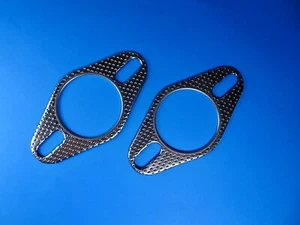2 x Performance 2.25 Inch 56mm Universal Exhaust Gasket 2 Hole / Fire Ring /Seal - Picture 1 of 12