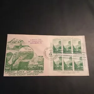 FDC 1934 #751 NATIONAL PARK SERIES TRANS-MISSISSIPPI PHILATELIC EXPOSITION USA - Picture 1 of 2