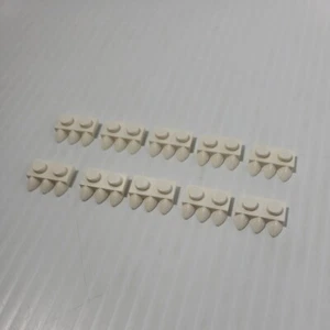 LEGO 1 x 2 Platte, modifiziert mit 3 Zähnen WEISS (x10) 15208 NEU ERSATZTEILE - Bild 1 von 7
