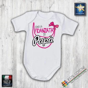 Body neonato BIMBA FIDANZATA DI PAPA' MY DAD idea regalo Fun FESTA DEL PAPA' - Picture 1 of 3