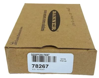 1 PC NEW Banner Engineering QS30FF200-78267 10-30VDC Photoelectric Sensor - Image 1 of 3