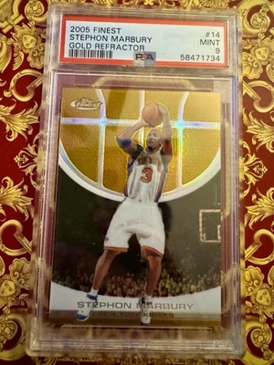 2005-06 Topps Finest - Stephon Marbury #14 refractor de oro/39 PSA 9 Foto 1 de 3