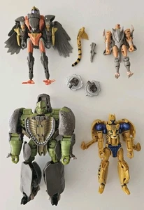 Loose lot of 4 Transformers Kingdom Beast Wars Cheetor Rhinox Airazor Cheetor  - Picture 1 of 7