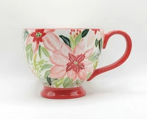 Weihnachten Stechpalme & Weihnachtsstern Kaffee Tee Becher 12 Unzen Keramik von Potter’s Studio - Bild 1 von 8