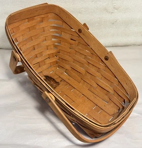 Longaberger slitta inclinata cesto verdura vintage 1990 firmato macchiato - Foto 1 di 6