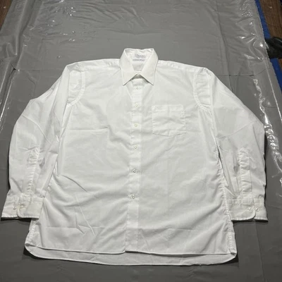 Christian Dior Shirt Mens 16.5 34-35 White Long Sleeve Dress Pocket Made USA - Image 1 of 4