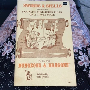 Dungeons and Dragons Origen Historia Gary Gygax Espadas y Hechizos Reimpresión - Imagen 1 de 5