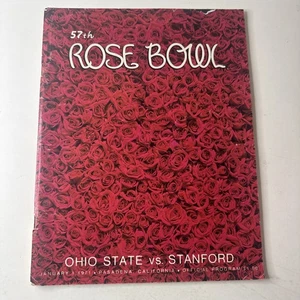 1971 Ohio State Stanford Rose Bowl Football Programm Jim Plunkett Rex Kern gut - Bild 1 von 11