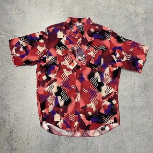 Camicia western vintage anni 90 Wrangler Checotah taglio cowboy XL coda lunga 17,5 azteca - Foto 1 di 17