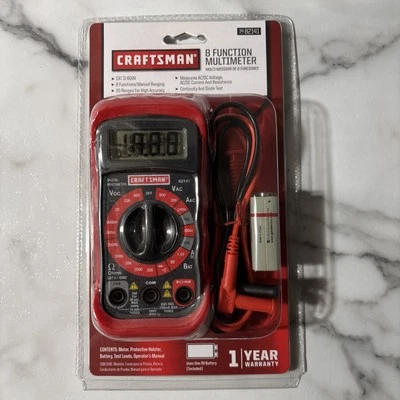 Sears Craftsman Nos 多测试仪 82146 W 交流电电压探测器 Cat II 600v 数码 — 第 1/4 张图片